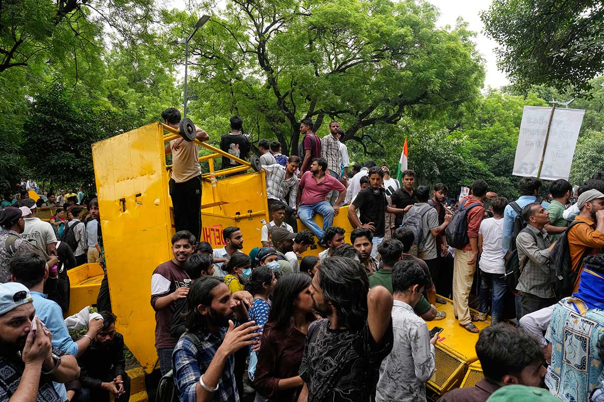 संसद् मार्च हिंसापछि दिल्लीमा सुरक्षा कडा