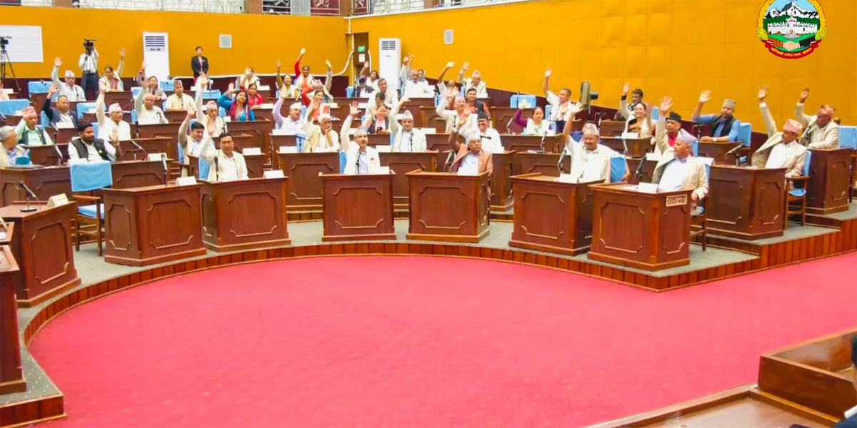लुम्बिनी प्रदेशको बजेट बहुमतले पारित