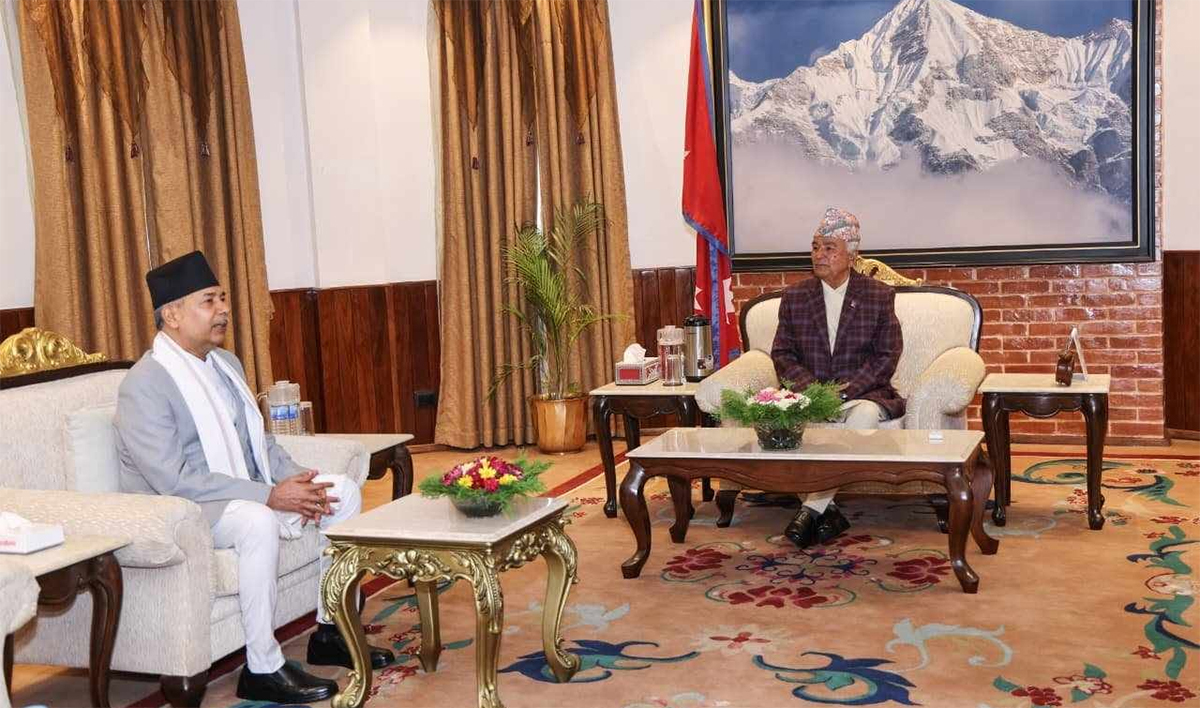 कतार प्रस्थान गर्नुपूर्व उपराष्ट्रपतिले भेटे राष्ट्रपति