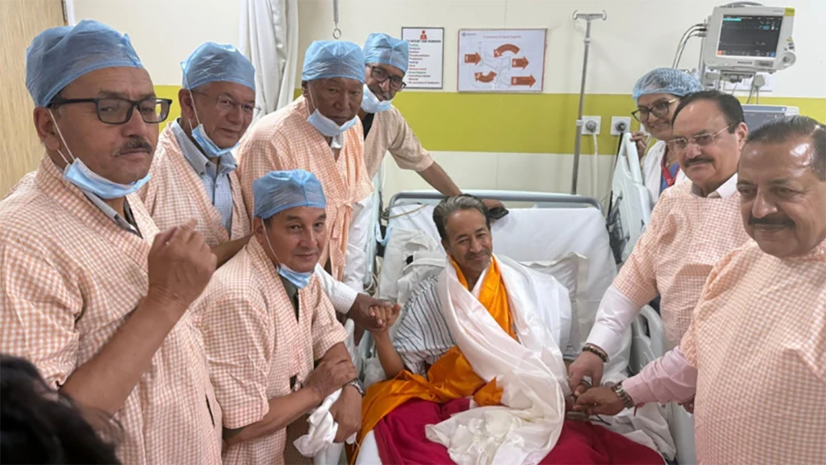 सोनम वाङचुकले मन्त्रीको उपस्थितिमा तोडे अनशन