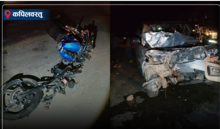 भ्यानले मोटरसाइकललाई ठक्कर दिँदा मोटरसाइकल चालकको मृत्यु