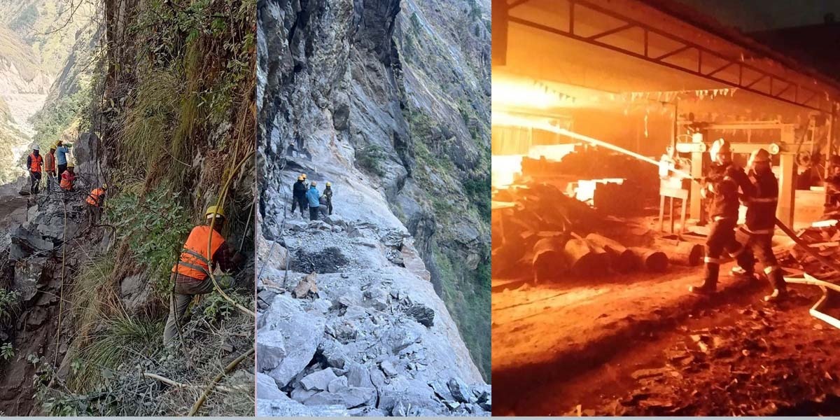 सेनाद्वारा आगलागी नियन्त्रण, मन्दिर स्तरोन्नति र चार जनाको उद्धार