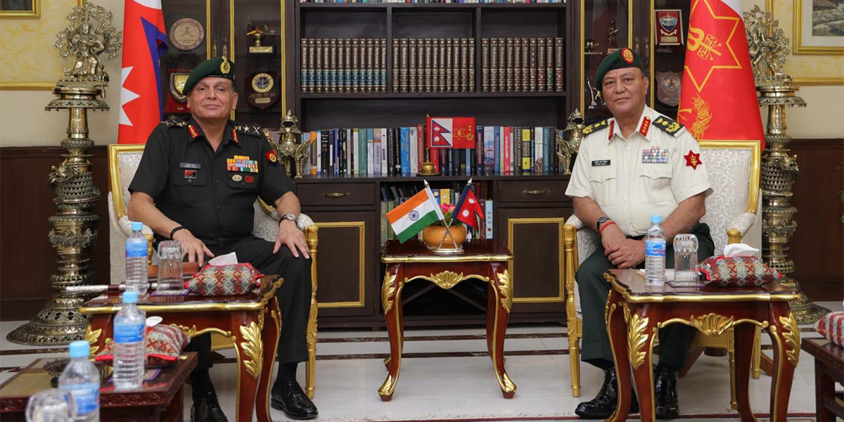 भारतीय स्थल सेनाध्यक्ष सेठ र प्रधानसेनापति सिग्देलबीच शिष्टाचार भेट