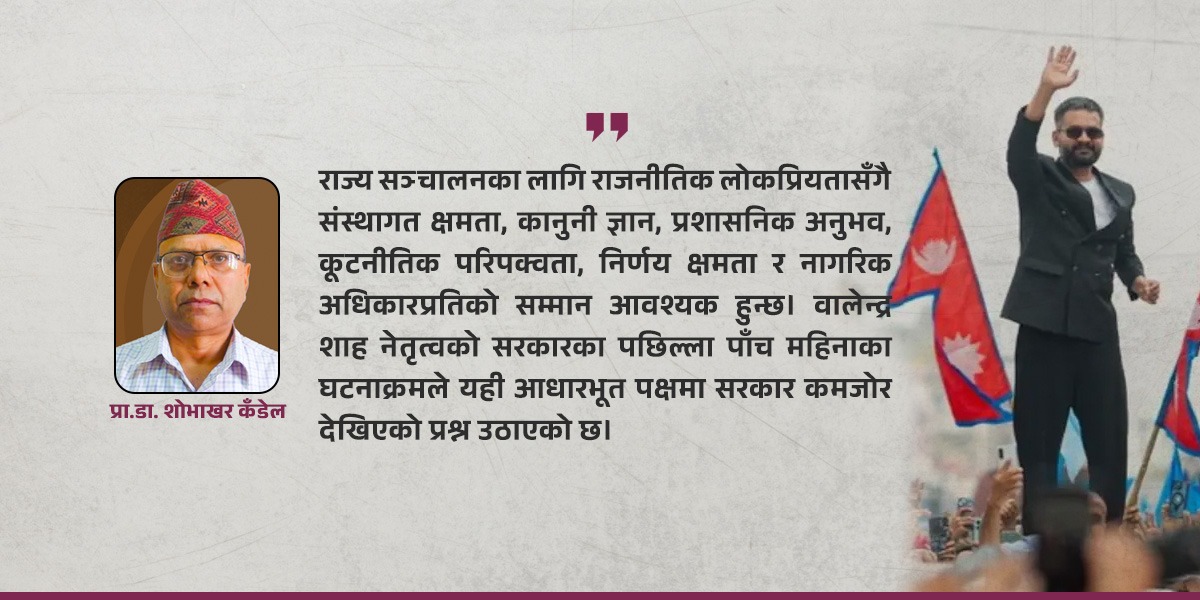 राज्य सञ्चालनको परीक्षामा यसरी हार्दै छ बालेन सरकार
