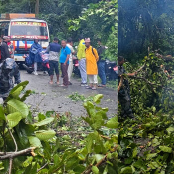 सशस्त्र प्रहरीले खुलायो चितवनमा अवरुद्ध सडक
