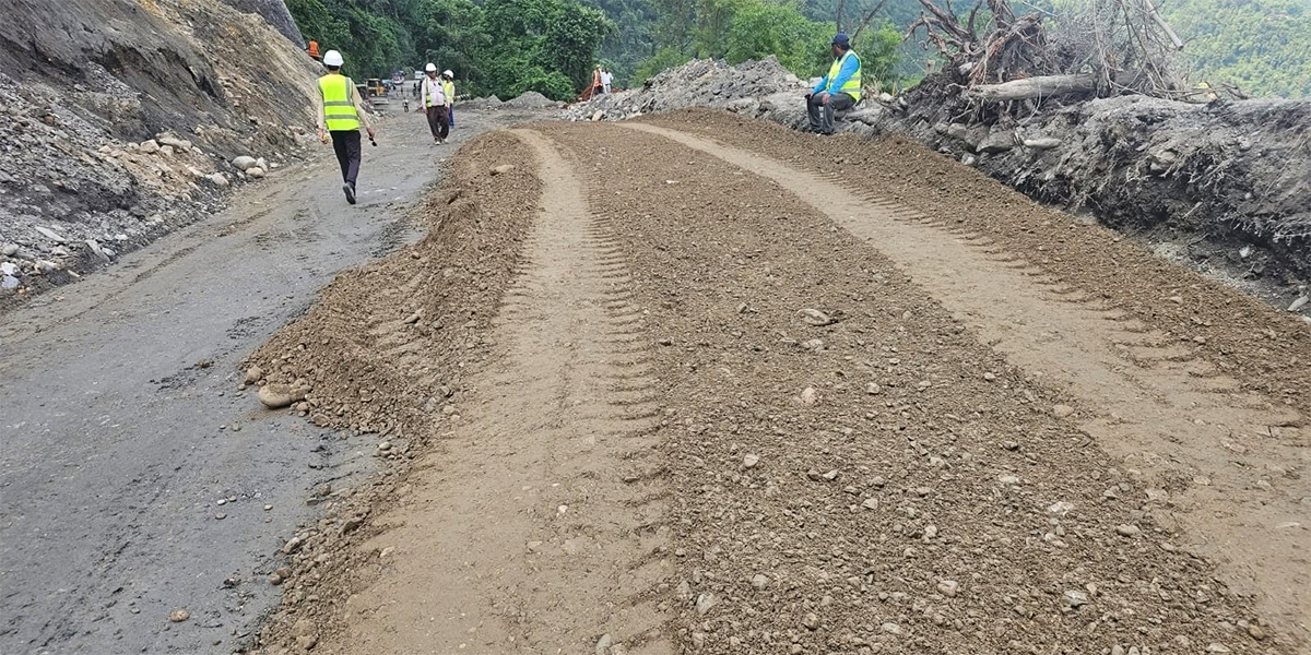 कृष्णभीरमा नयाँ ट्रयाक तयार, असोज १ देखि दुईतर्फी यातायात सञ्चालन