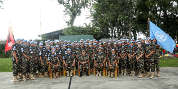 मध्य अफ्रिकी गणतन्त्रमा तैनाथ नेपाली शान्ति सैनिकहरूको अदलीबदली