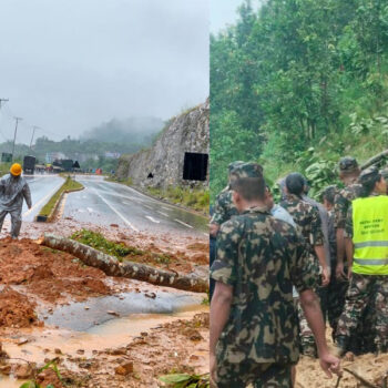सेनाद्वारा बाढीपहिरो प्रभावित क्षेत्रमा उद्धारसँगै सडक खुलाउने काम जारी