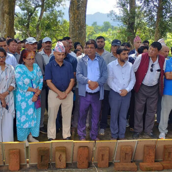 बाढीको विनाश : पालुङटारमा सामूहिक श्रद्धाञ्जली