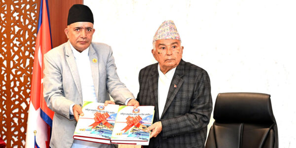 राष्ट्रपतिसमक्ष वित्त आयोगको वार्षिक प्रतिवेदन प्रस्तुत