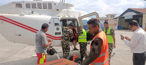 रसुवाबाट प्रसूति समस्या भएका दुई महिलाको हवाई उद्धार