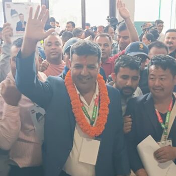 डा. सुनिल शर्माद्वारा कांग्रेस महामन्त्रीमा उम्मेदवारी दर्ता