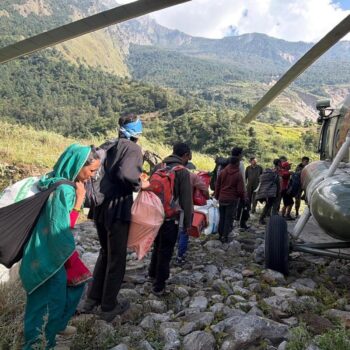 बूढीगण्डकी बाढी : १ हजार ४४ जना नागरिकको हेलिकोप्टरमार्फत उद्धार
