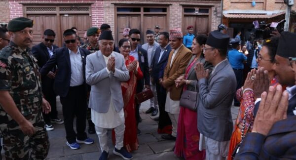 राष्ट्रपति पौडेलद्वारा नवदुर्गाको पूजाअर्चना