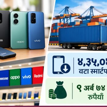 दुई महिनामा भित्रियो झन्डै १० अर्बको स्मार्टफोन
