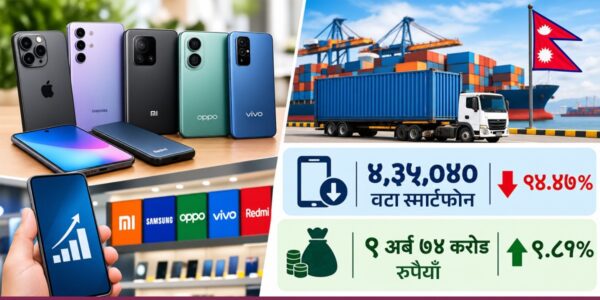 दुई महिनामा भित्रियो झन्डै १० अर्बको स्मार्टफोन