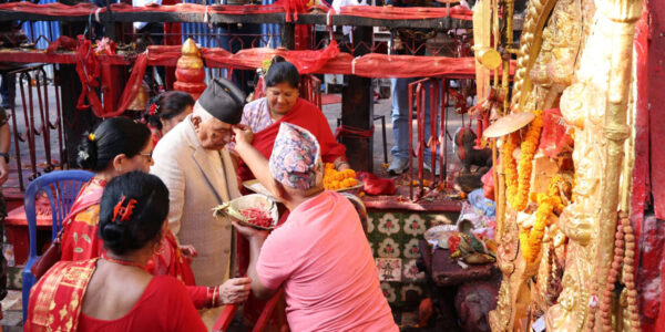 राष्ट्रपतिद्वारा शक्तिपीठहरूमा पूजाआराधना एवं दर्शन