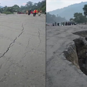 सडक भासिएपछि पृथ्वी राजमार्गमा सवारी आवागमन बन्द
